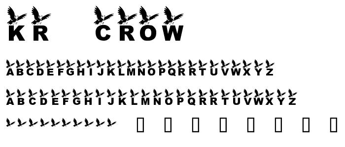 KR Crow font